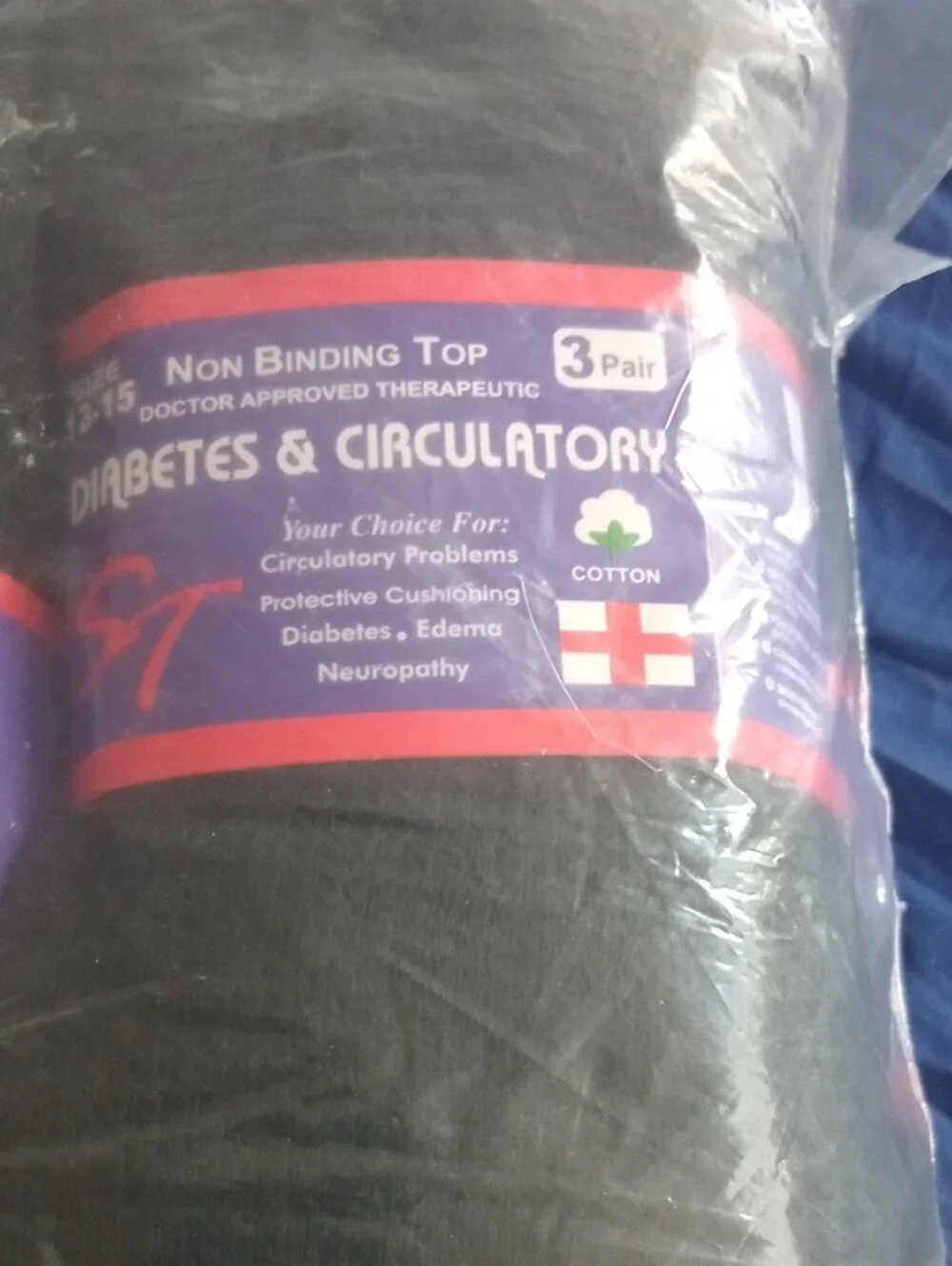 12 Pack Diabetes & Circulatory Non-Binding Top Socks - Black - Unbranded